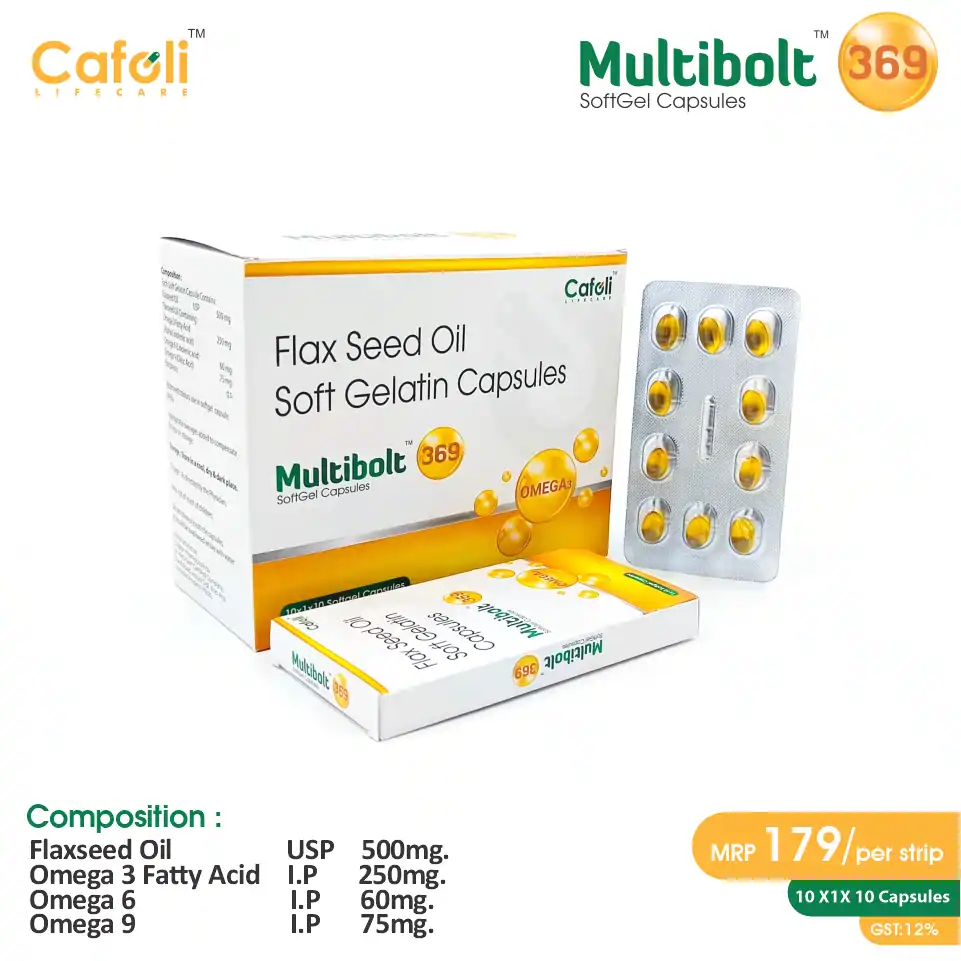 Omega 3, 6, 9 Softgel at best price in PCD Pharma Franchise for Essential Fatty Acids.